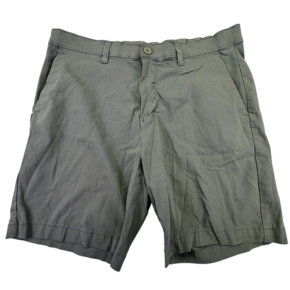 Copper & Oak Shorts Men's Size 34 Flat‎ Front Green Casual Chino Hiking Utility